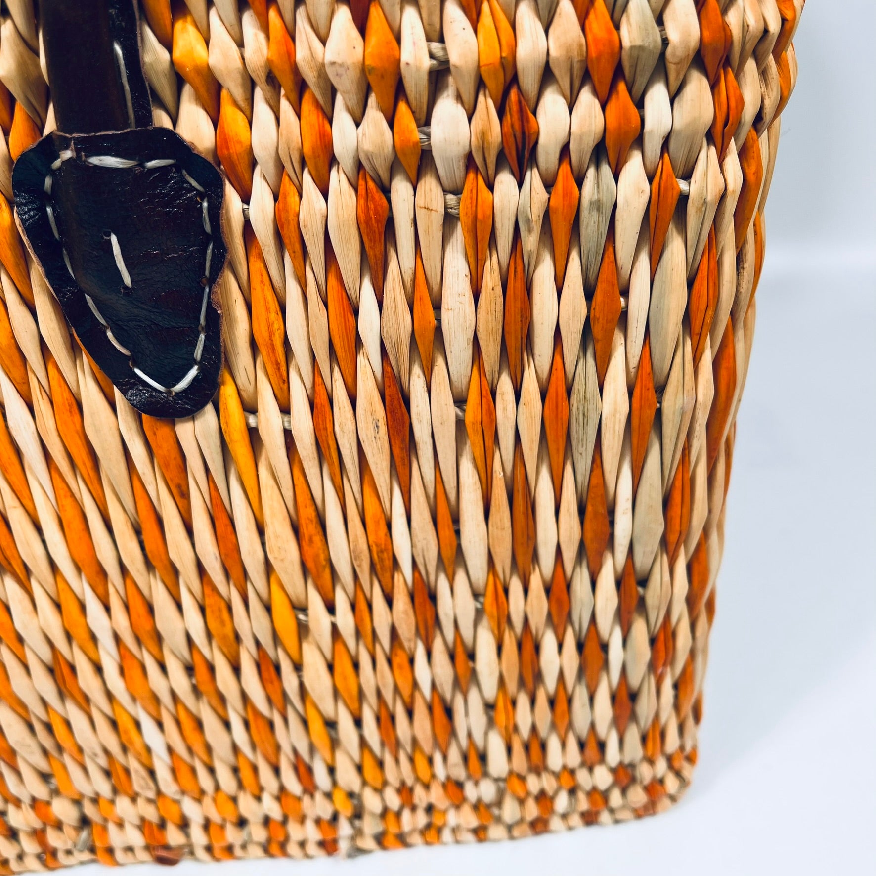 Moroccan Handmade Basket Orange Tote
