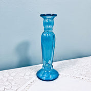 Recycled Glass Fluted Candle stick 22cm