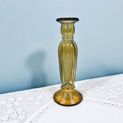 Recycled Glass Fluted Candle stick 22cm