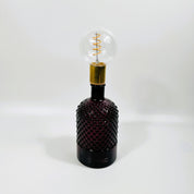 Cordless LED Diamond Bottle Light with Cork & Brass Holder