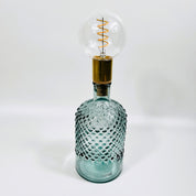 Cordless LED Diamond Bottle Light with Cork & Brass Holder