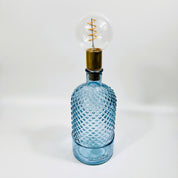 Cordless LED Diamond Bottle Light with Cork & Brass Holder