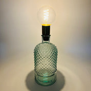 Cordless LED Diamond Bottle Light with Cork & Brass Holder