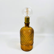 Cordless LED Diamond Bottle Light with Cork & Brass Holder