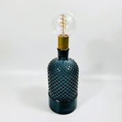 Cordless LED Diamond Bottle Light with Cork & Brass Holder