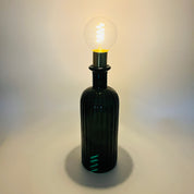 Cordless LED Ripple Bottle Light with Cork & Brass Holder