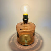 Cordless LED Frances Bottle Light with Cork & Brass Holder