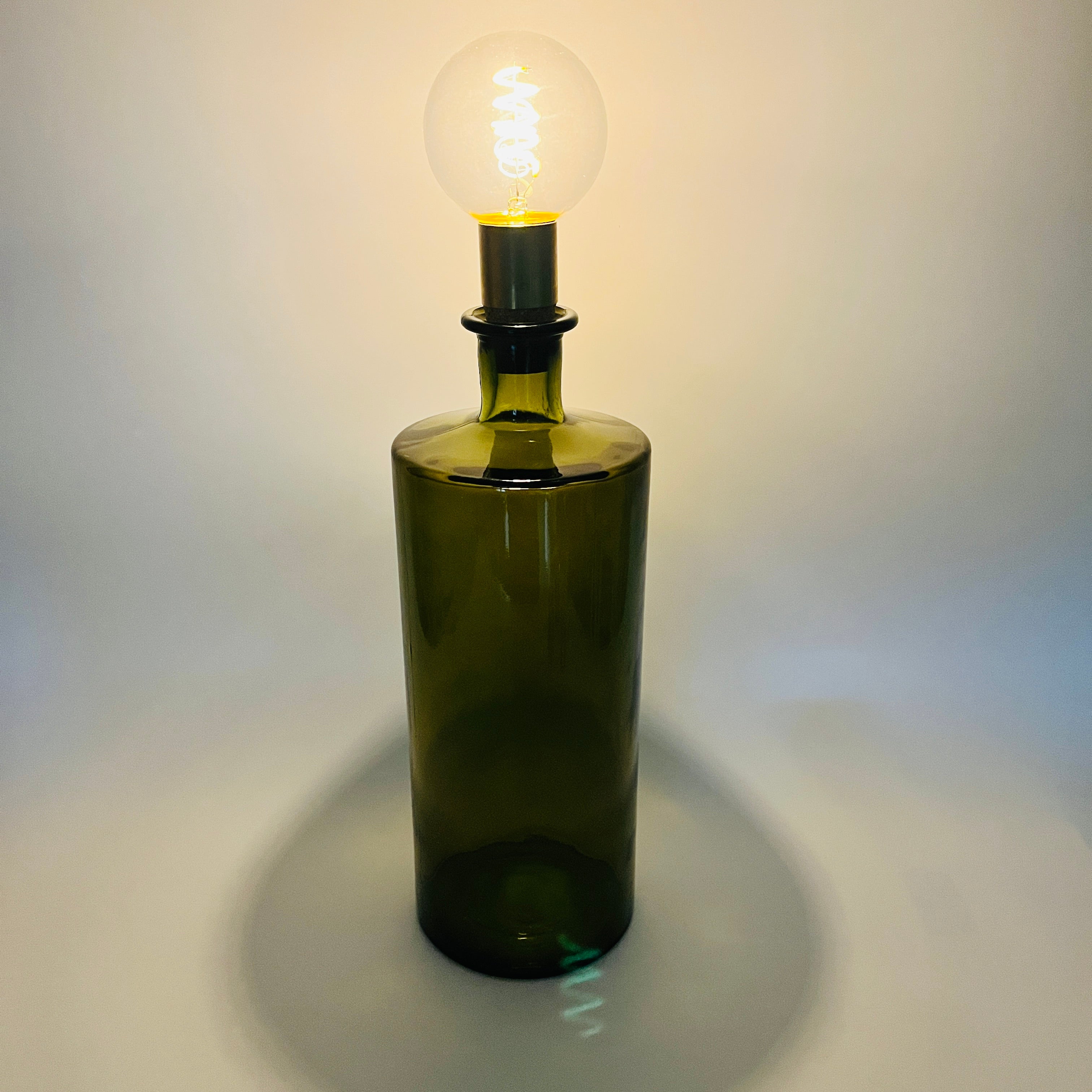 Cordless LED Frances Bottle Light with Cork & Brass Holder