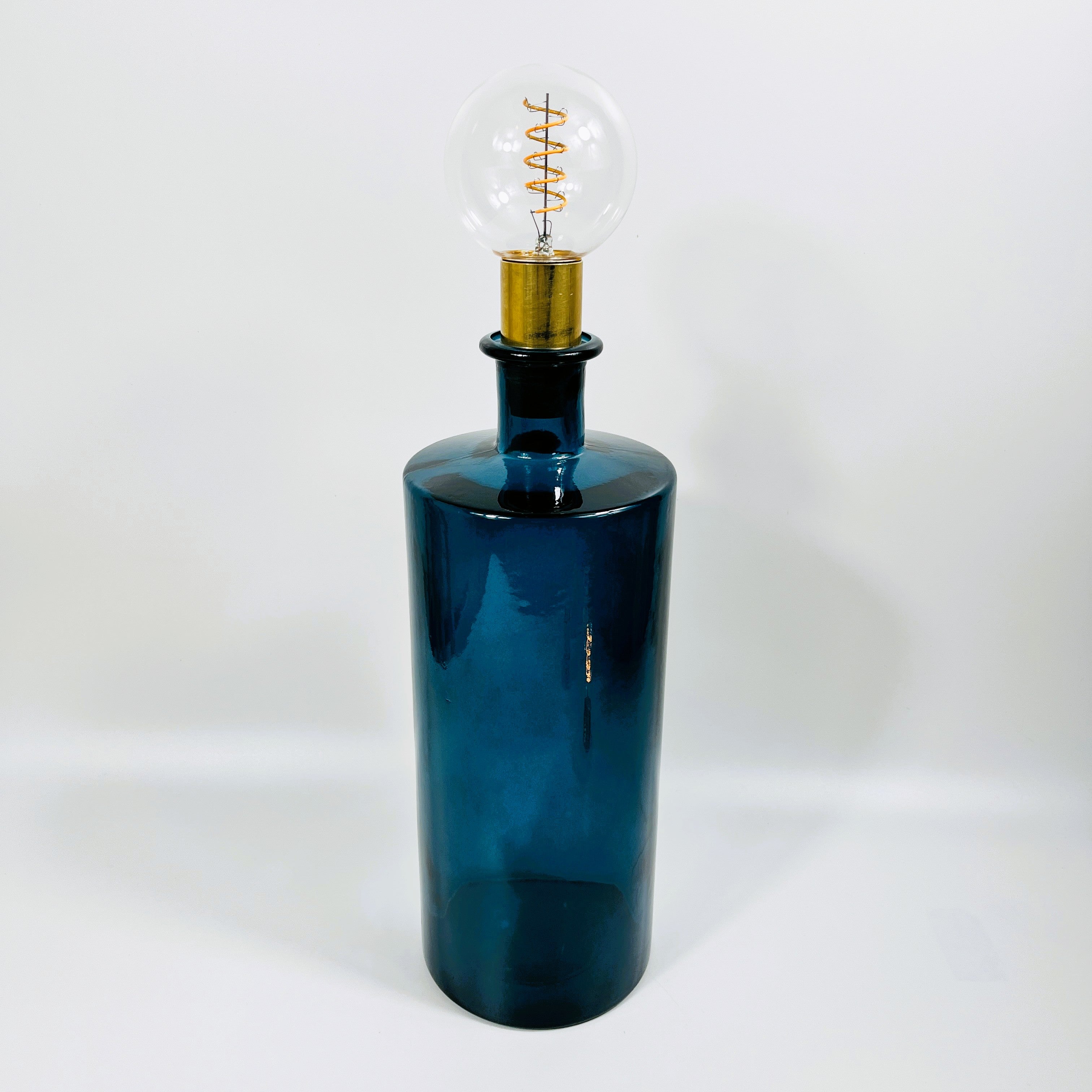 Cordless LED Frances Bottle Light with Cork & Brass Holder