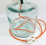 Frances Recycled Glass 32cm Lamp and Shade Set