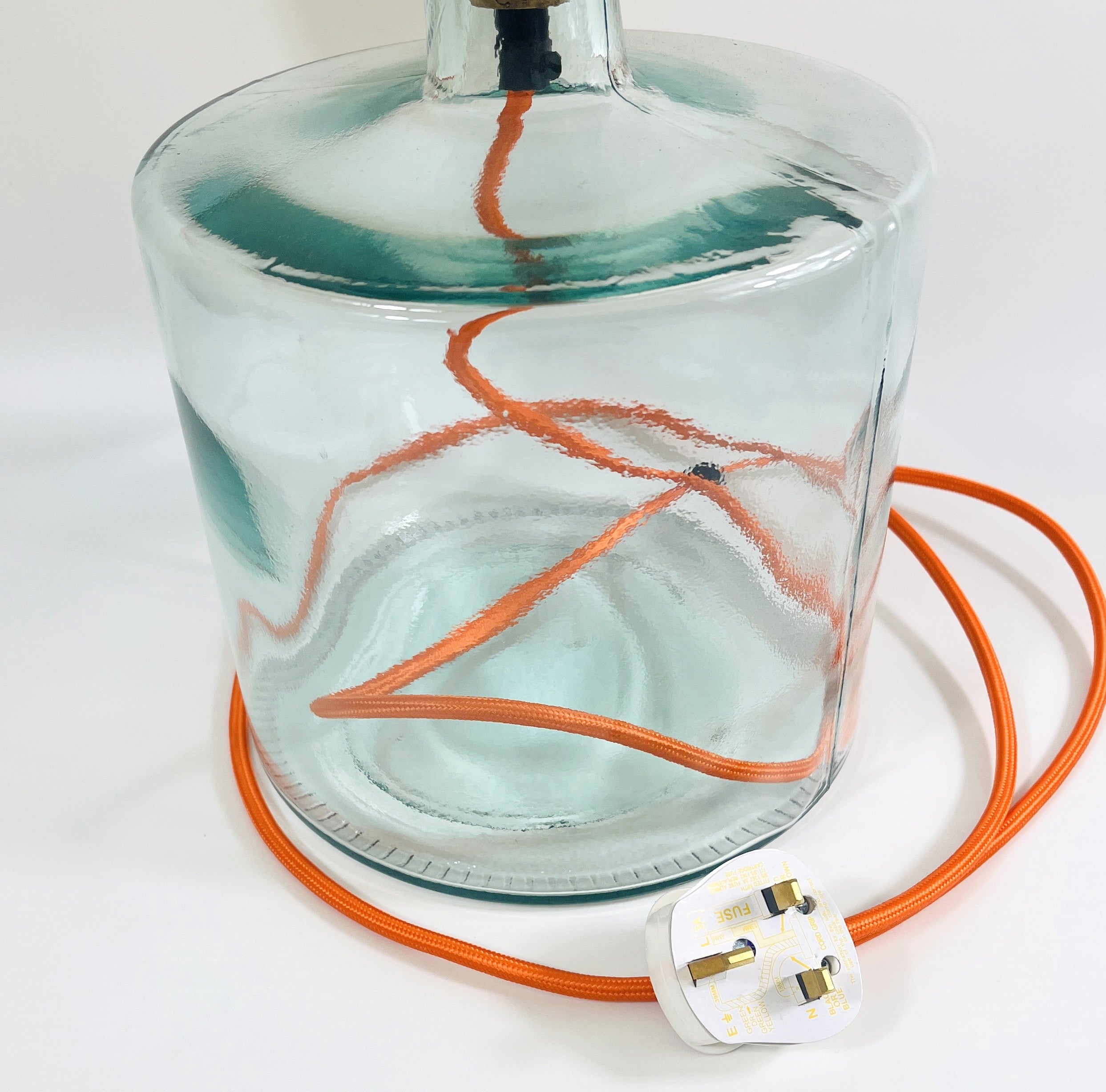 Frances Recycled Glass 32cm Lamp and Shade Set