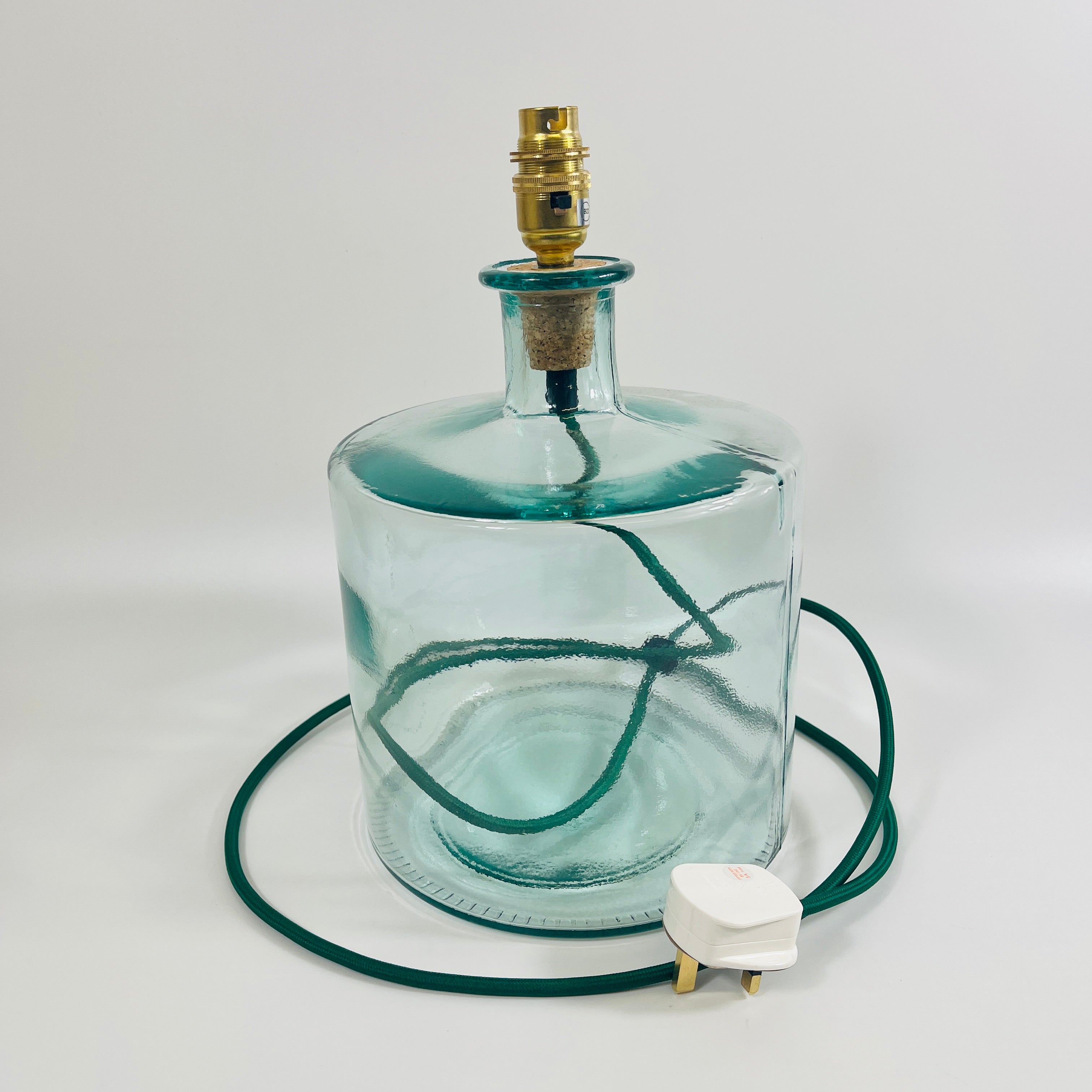 Frances Recycled Glass 32cm Lamp and Shade Set