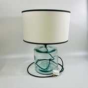 Frances Recycled Glass 32cm Lamp and Shade Set