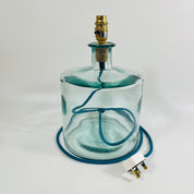 Frances Recycled Glass 32cm Lamp and Shade Set