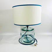 Frances Recycled Glass 32cm Lamp and Shade Set