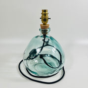 Simplicity Recycled Glass 29cm Lamp and Shade Set