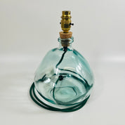 Simplicity Recycled Glass 29cm Lamp and Shade Set