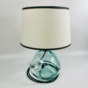 Simplicity Recycled Glass 29cm Lamp and Shade Set