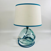 Simplicity Recycled Glass 29cm Lamp and Shade Set