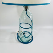 Simplicity Recycled Glass 41cm Lamp and Shade Set