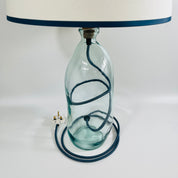 Simplicity Recycled Glass 41cm Lamp and Shade Set