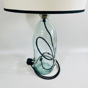 Simplicity Recycled Glass 41cm Lamp and Shade Set