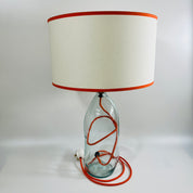 Simplicity Recycled Glass 41cm Lamp and Shade Set