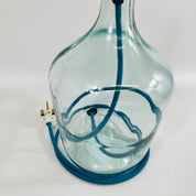 Demijohn Recycled Glass 36cm Lamp and Shade Set