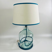 Demijohn Recycled Glass 36cm Lamp and Shade Set