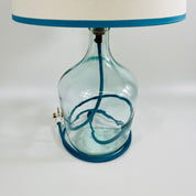 Demijohn Recycled Glass 36cm Lamp and Shade Set