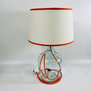 Demijohn Recycled Glass 36cm Lamp and Shade Set