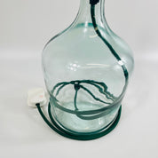 Demijohn Recycled Glass 36cm Lamp and Shade Set