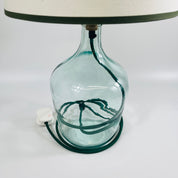 Demijohn Recycled Glass 36cm Lamp and Shade Set
