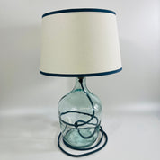 Demijohn Recycled Glass 36cm Lamp and Shade Set