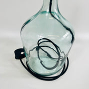 Demijohn Recycled Glass 36cm Lamp and Shade Set