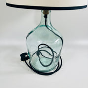 Demijohn Recycled Glass 36cm Lamp and Shade Set