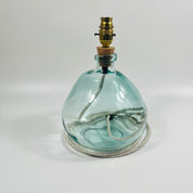 Simplicity Recycled Glass 29cm Lamp and Shade Set