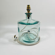 Frances Recycled Glass 32cm Lamp and Shade Set