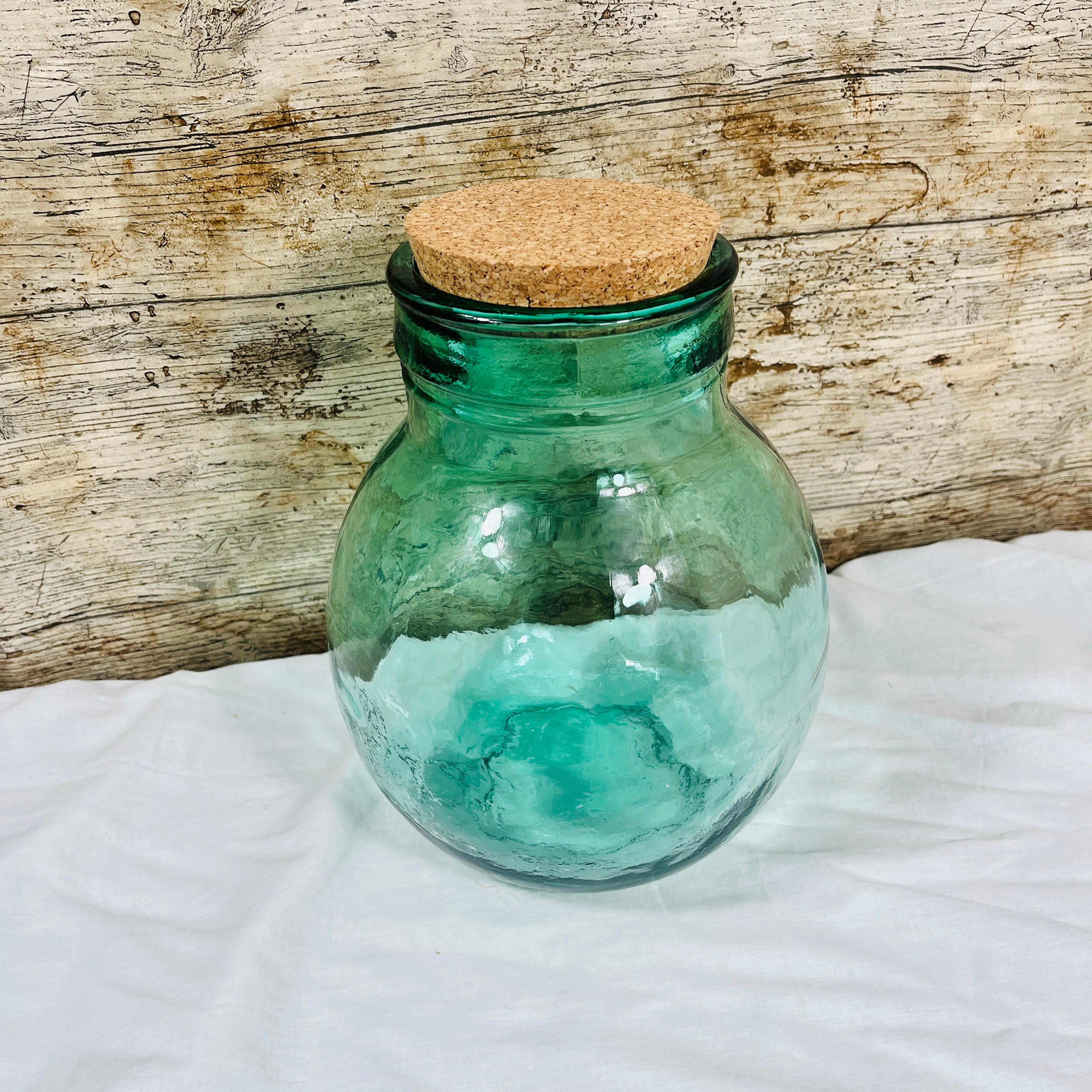 Recycled Glass Large Storage Honey Vase 24cm