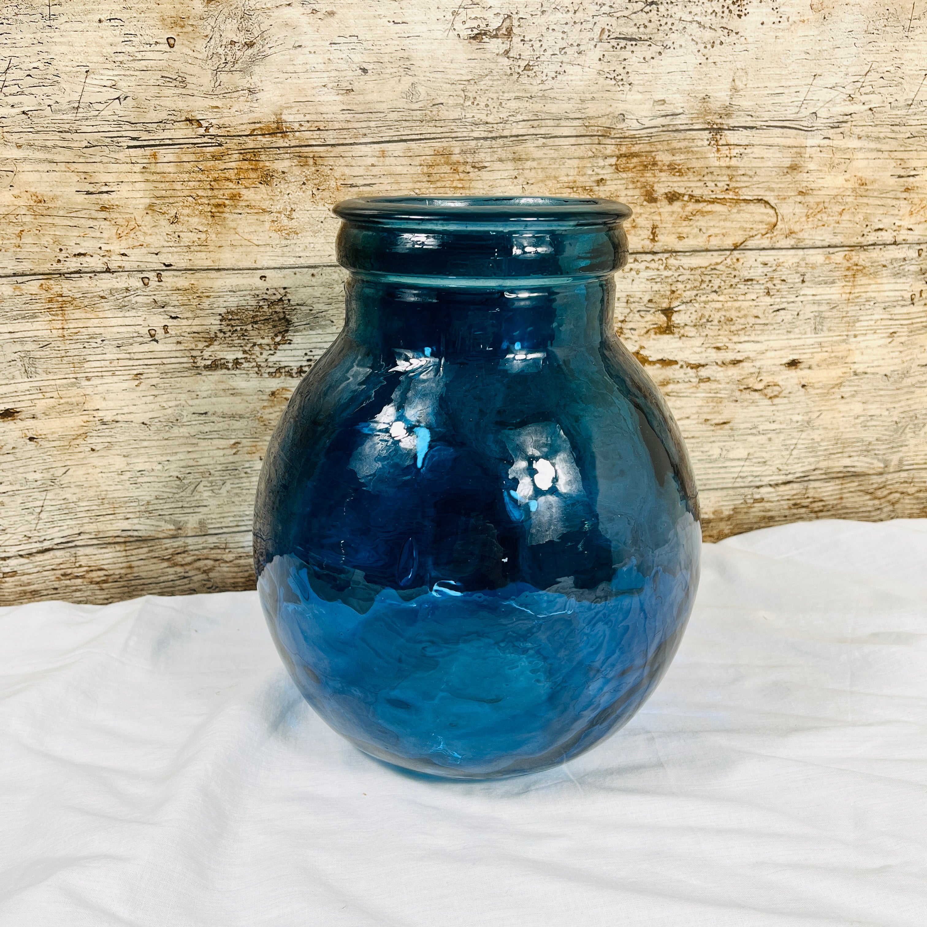 Recycled Glass Large Storage Honey Vase 24cm