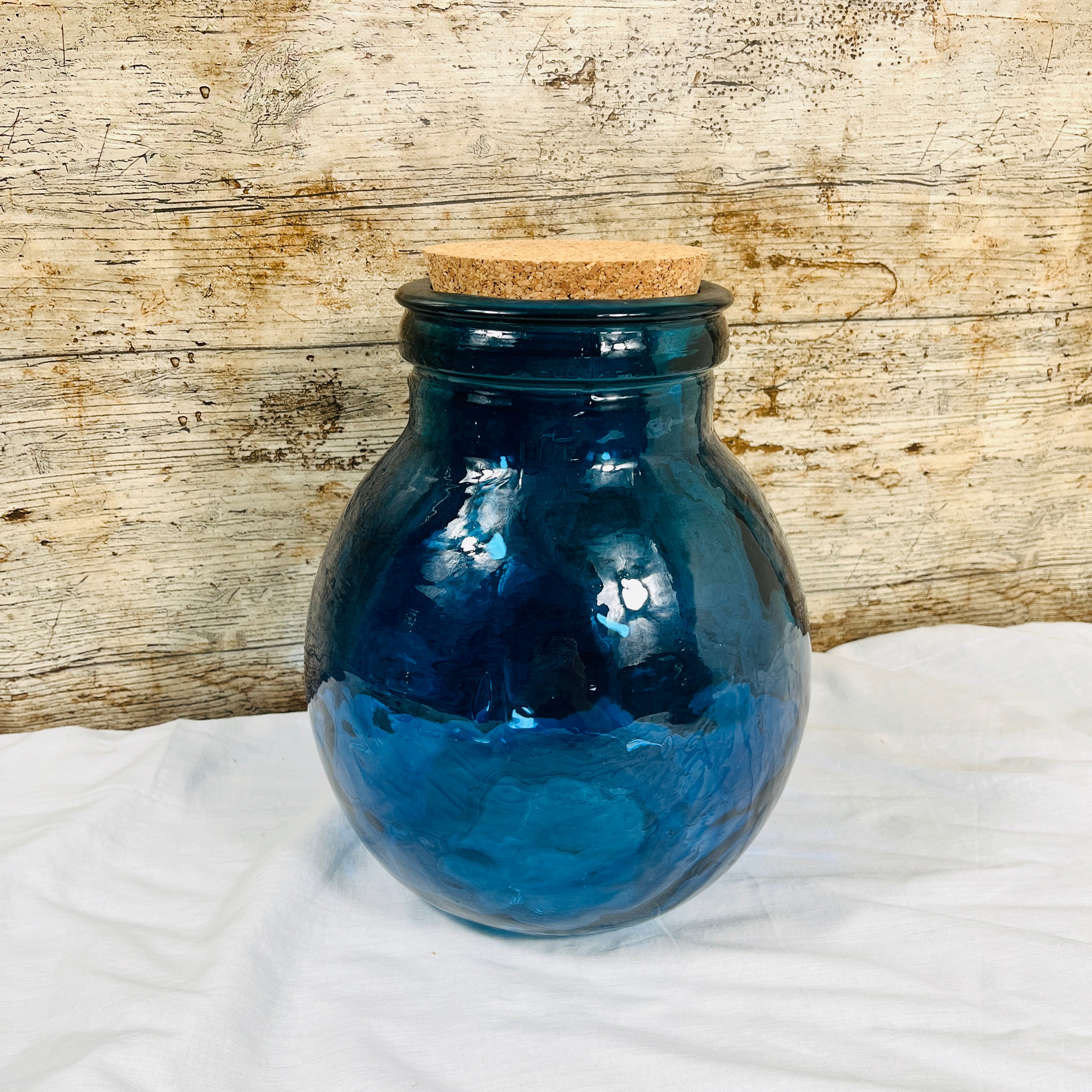 Recycled Glass Large Storage Honey Vase 24cm