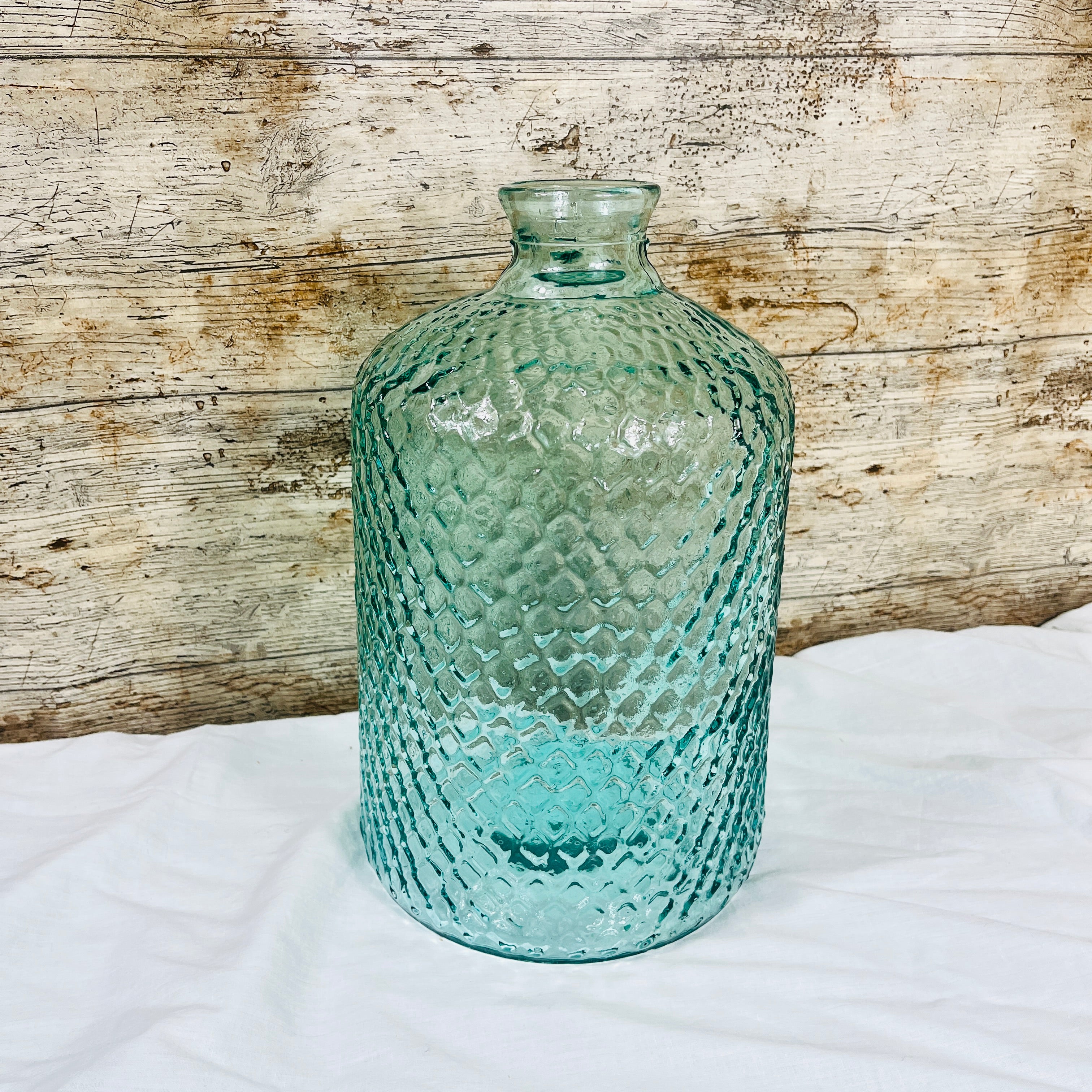 Recycled Glass Rustic Honeycomb Vase 31cm