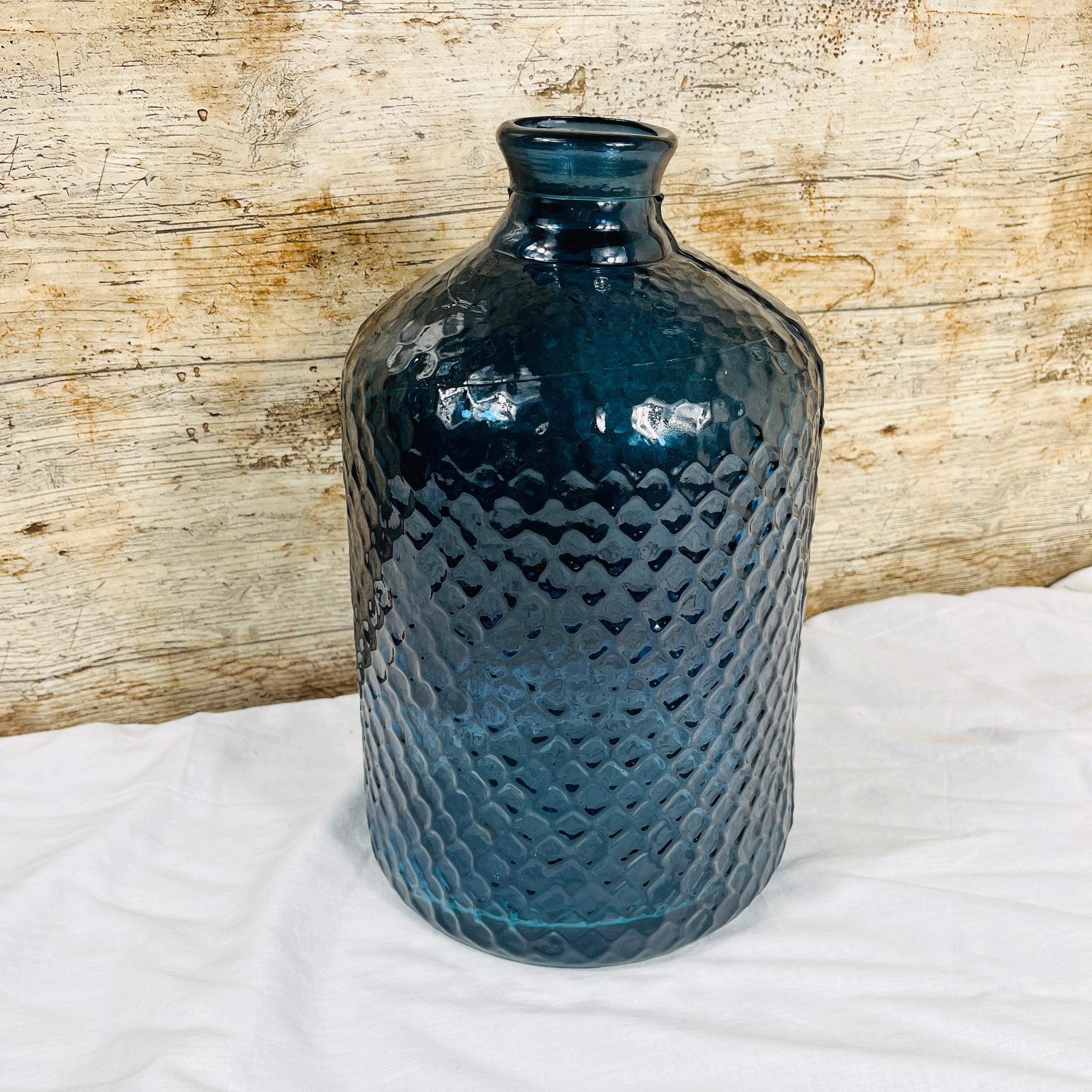 Recycled Glass Rustic Honeycomb Vase 31cm