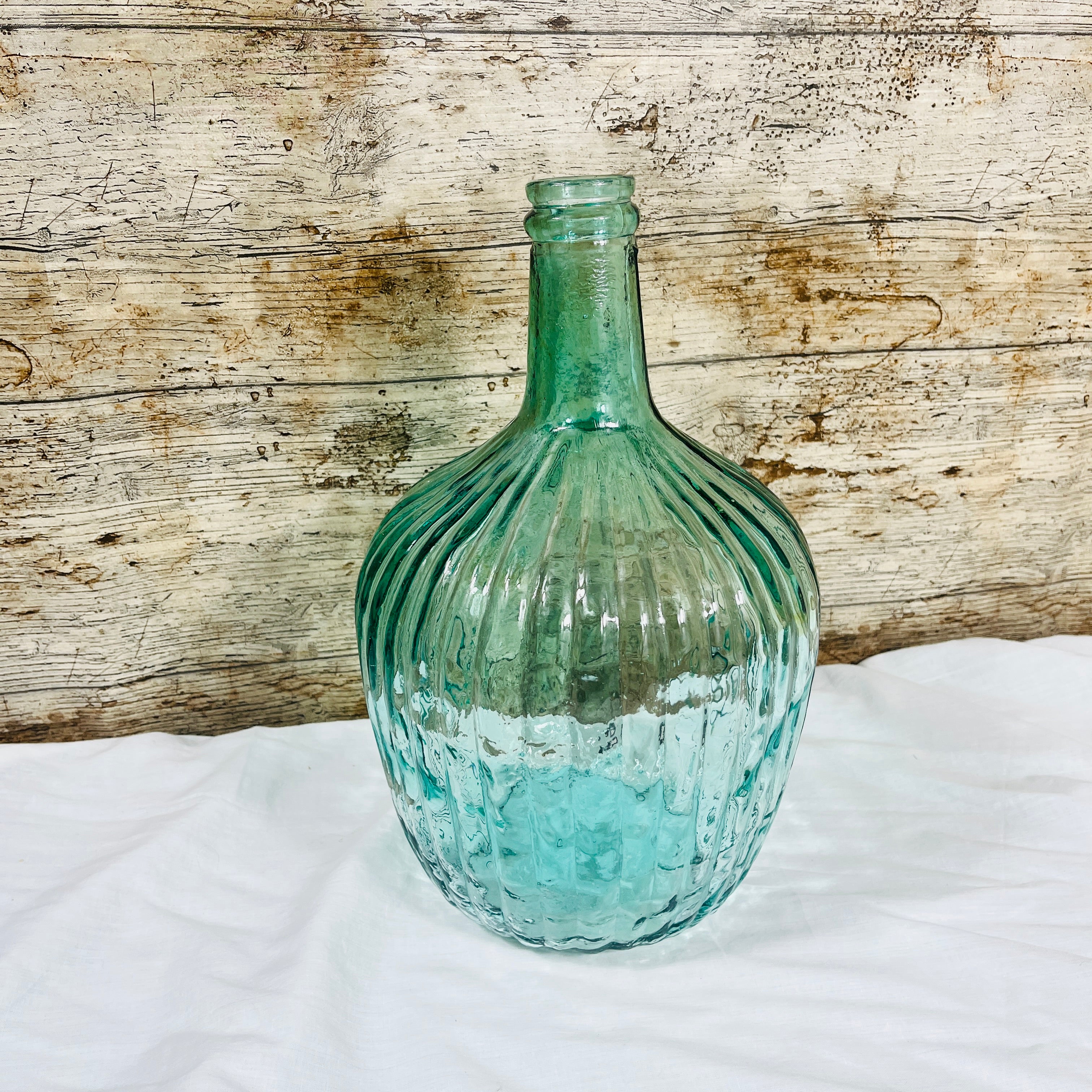 Recycled Glass Rustic Ripple Vase 30cm
