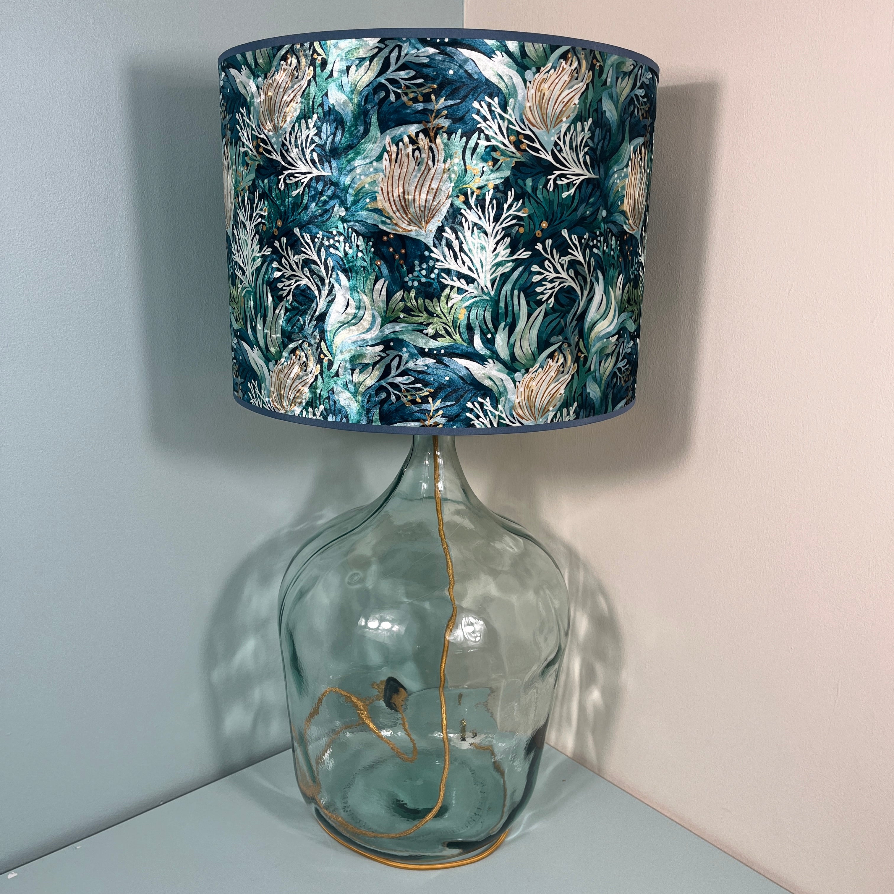 Lagoon Deep Water Velvet Shade 8" to 18"