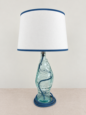 Recycled Glass Fish Table Lamp 39cm