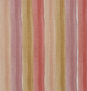 Coral Stripe Linen Drum Shade