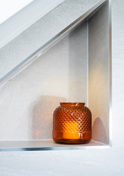 Recycled Glass Diamond Vase / Tea Light Holder 19cm