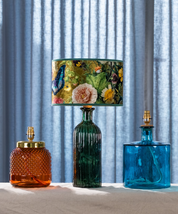Recycled Glass Ripple Lamp 41cm