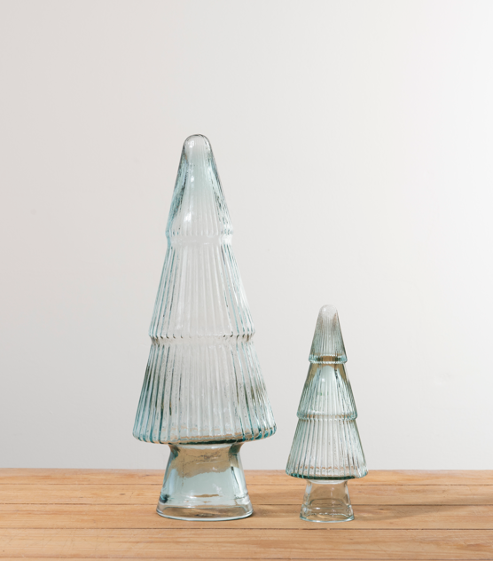 Recycled Glass Tree Table Decoration